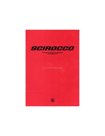 1976 VOLKSWAGEN SCIROCCO BROCHURE NEDERLANDS, Livres
