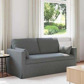vidaXL bank / zetel Donkergrijs 158 x 78 x 80 cm Stof, Verzenden