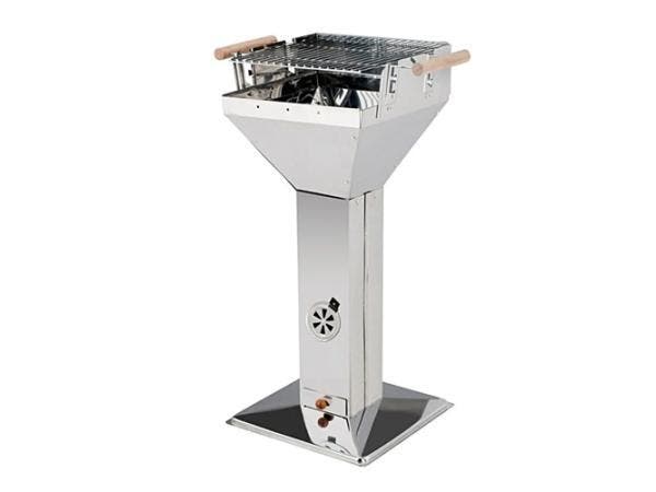 Veiling - BBQ Kolomgrill Edelstaal, Tuin en Terras, Houtskoolbarbecues