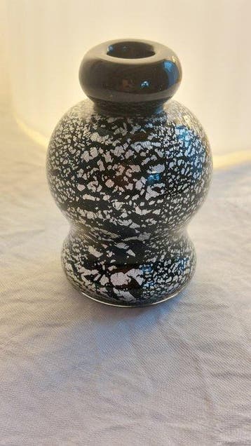 Bouteille de parfum - Verre de Murano argenté - Verre de