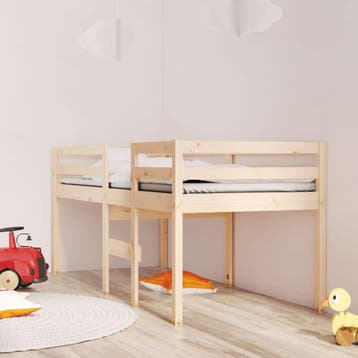 vidaXL Hoogslaper massief grenenhout 90x200 cm, Verzenden