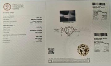 Sans prix de réserve - 1 pcs Diamant (Naturelle) - 0.94 ct -