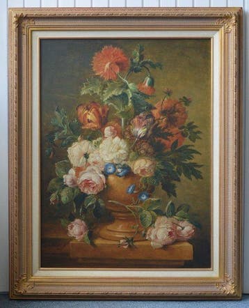 Cornelis le Mair (1944) - Bloemstilleven 17e eeuw met, Antiek en Kunst