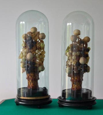 Antiek Trouwkist (2) - Glas, papier-maché, Hout - 1850-1900, Antiek en Kunst