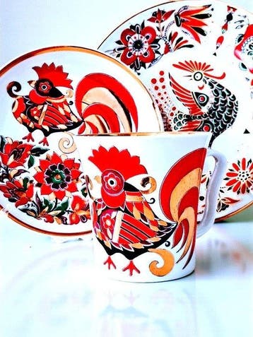Lomonosov Imperial Porcelain Factory - Ontbijtservies (6) -
