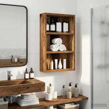 vidaXL Badkamer wandkast Oudhout 30 x 10 x 50 cm, Verzenden