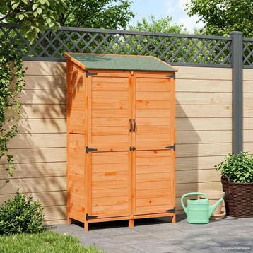 vidaXL Tuin Shed met dak Bruin 106,5 x 56 x 176 cm Massief, Verzenden