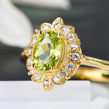 Zonder minimumprijs - Ring - 18 karaat Zilver, Geel goud,, Nieuw