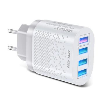 Quad 4x Port 48W USB Stekkerlader - Quick Charge 3.0 Muur, Verzenden