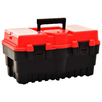 vidaXL Gereedschapskist 462x256x242 mm kunststof rood, Verzenden, Nieuw