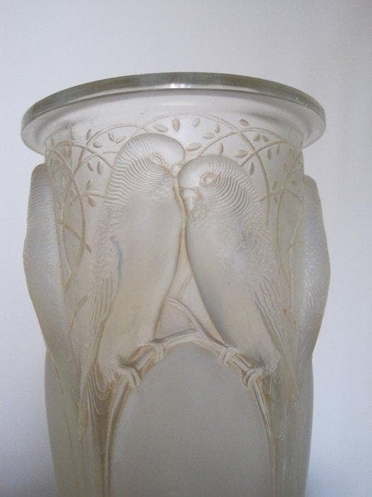 René Lalique - Vaas - Glas, Antiquités & Art, Antiquités | Verre & Cristal