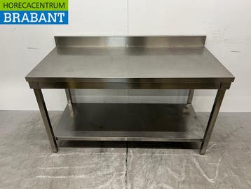 Table de travail en acier inoxydable avec piètement 150 x 70, Verzenden