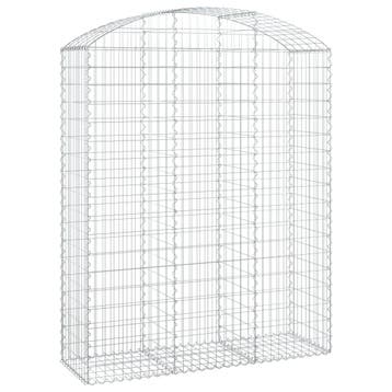 vidaXL Schanskorf gewelfd 150x50x180/200 cm gegalvaniseerd, Verzenden, Nieuw