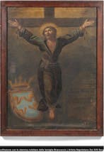 Scuola napoletana (XVII) - Crocifissione con stemma