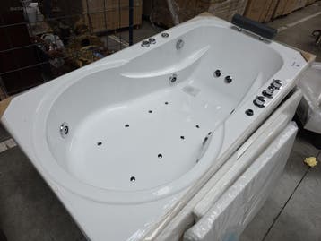Hydromassagebad met douchezone EAGO AM120JDCW, Maison & Meubles