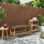 vidaXL Tuinbank 110 x 38 x 40 cm Bamboe Naturel Rechthoekig, Tuin en Terras, Tuinsets en Loungesets, Verzenden, Nieuw
