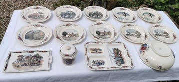 Sarreguemines Obernai / Agreste par H. Loux - Tafelservies