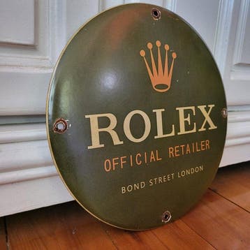 Rolex - Emaille Bord Rolex Official Retailer - Emaille bord