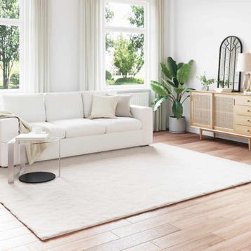 vidaXL Antislip vloerkleed van imitatie konijnenbont OLITE, Verzenden, Nieuw