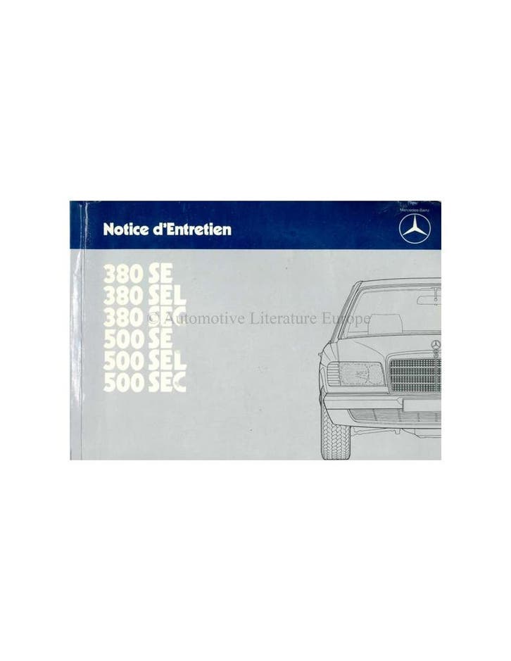 1984 MERCEDES BENZ S KLASSE INSTRUCTIEBOEKJE FRANS, Autos : Divers, Modes d'emploi & Notices d'utilisation