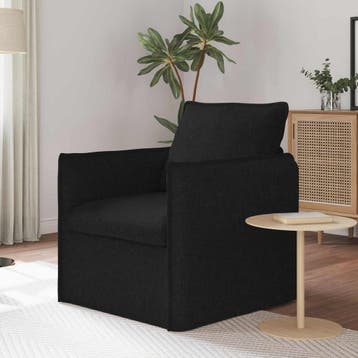 vidaXL bank / zetel Zwart 75 x 82 x 85 cm Stof, Verzenden, Nieuw