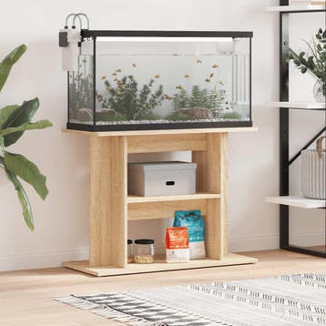 vidaXL Aquariumstandaard 80x35x60 cm bewerkt hout sonoma, Verzenden