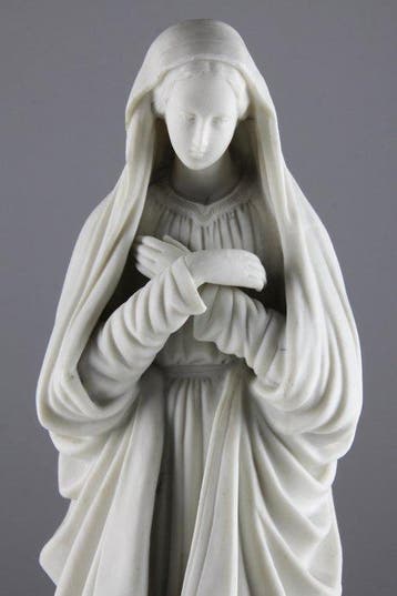 Beeldje - Immaculate Conception - Biscuit porselein, Antiek en Kunst