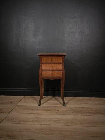 Table de chevet - Bois, Marbre, Bronze