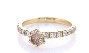 Zonder minimumprijs - Ring - 14 karaat Geel goud - 0.95ct.