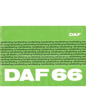 1975 DAF 66 INSTRUCTIEBOEKJE NEDERLANDS