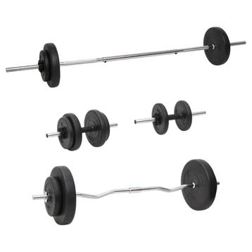 vidaXL Halterset met gewichten 60 kg, Verzenden, Nieuw