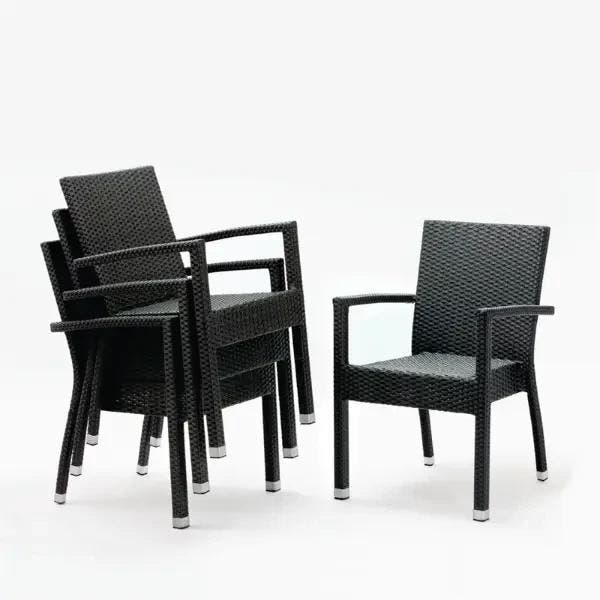 Stoelen | Polyrotan/Aluminium | Anthracite | In-/Outdoor |, Zakelijke goederen, Horeca | Keukenapparatuur, Nieuw in verpakking