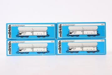 Märklin H0 - 4624 - Modeltrein goederenwagon (4) - Vier, Hobby & Loisirs créatifs, Trains miniatures | HO