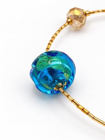 24 karaat - Murano-glas, Geel goud - Halsketting -, Antiek en Kunst