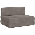 vidaXL Vouwsofa Bed Lichtgrijs 190 x 70 x 15 cm Fluweel, Verzenden