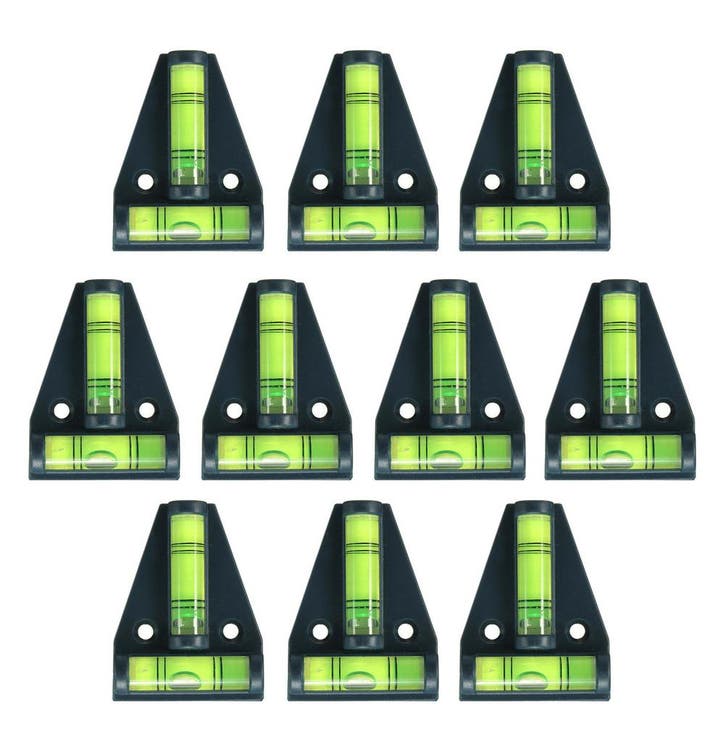 Set van 10 kruiswaterpassen met schroefgaten (zwart), Doe-het-zelf en Bouw, Gereedschap | Overige machines, Nieuw, Verzenden