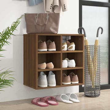 vidaXL | Schoenenkast | met plank met opslag Bewerkt hout, Huis en Inrichting, Verzenden, Nieuw