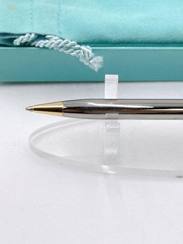Tiffany & Co. Ballpoint Pen – Silver & Gold-Tone – Box &, Nieuw