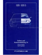1981 PORSCHE 928 | 928 S KLEUREN EN INTERIEUR BROCHURE, Ophalen of Verzenden