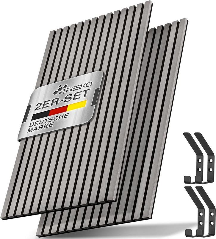 Wandpanelen - Akoestische panelen - Lattenwand - 2 stuks - 1, Huis en Inrichting, Woonaccessoires | Wanddecoraties, Nieuw, Verzenden