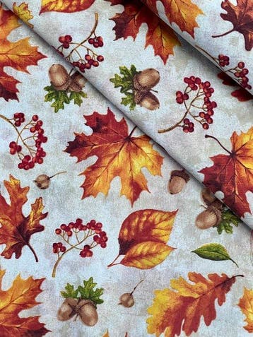 ** Vijf meter en dubbel breed. Exclusieve herfststof,
