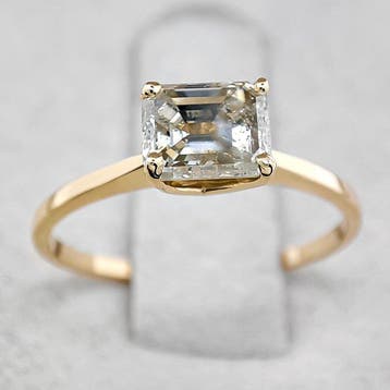 Zonder minimumprijs - Ring - 14 karaat Geel goud - 1.02ct.