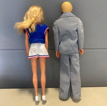 Barbie - Barbiepop 1980s Leisure suit Barbie en Ken -, Antiek en Kunst