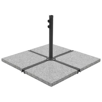 vidaXL Parasolvoetplaten 4 st vierkant 100 kg grijs graniet, Verzenden, Nieuw