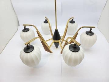 Lustre - Verre, Bois, Métal, Antiquités & Art
