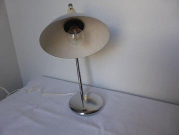 Lampe de bureau - lampe de table - Chrome, Métal - Lampe de