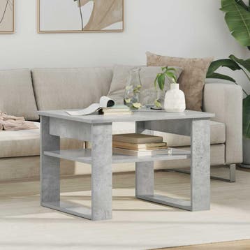 vidaXL Salontafel Beton Grijs 64 x 54 x 44 cm Bewerkt hout, Verzenden, Nieuw