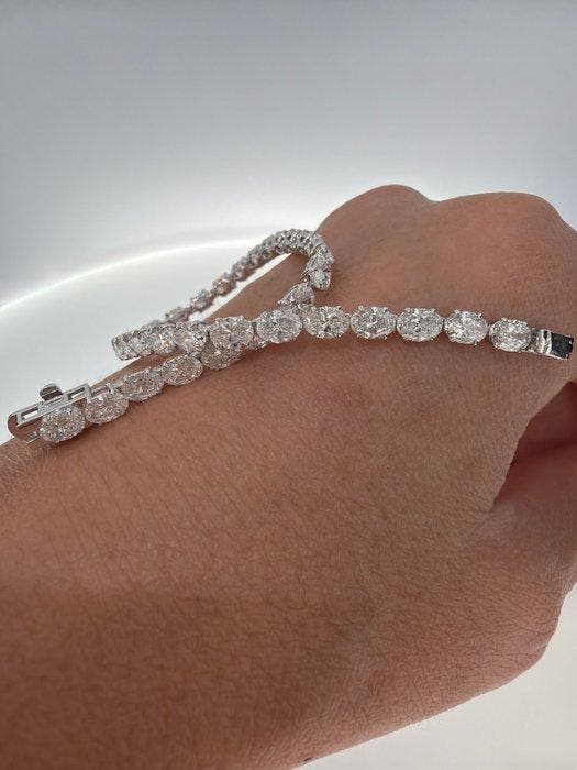 Armband - 14 karaat Witgoud - 8.74ct. tw. Diamant, Bijoux, Sacs & Beauté, Bracelets