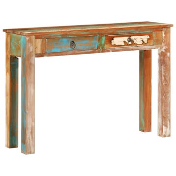 vidaXL Wandtafel 110x30x75 cm massief gerecycled hout, Verzenden