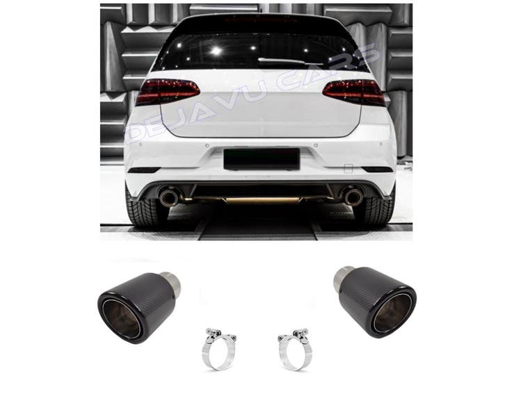 Carbon Uitlaat tips voor Volkswagen Golf 6 GTI & Golf 7 GTI, Auto diversen, Tuning en Styling, Ophalen of Verzenden